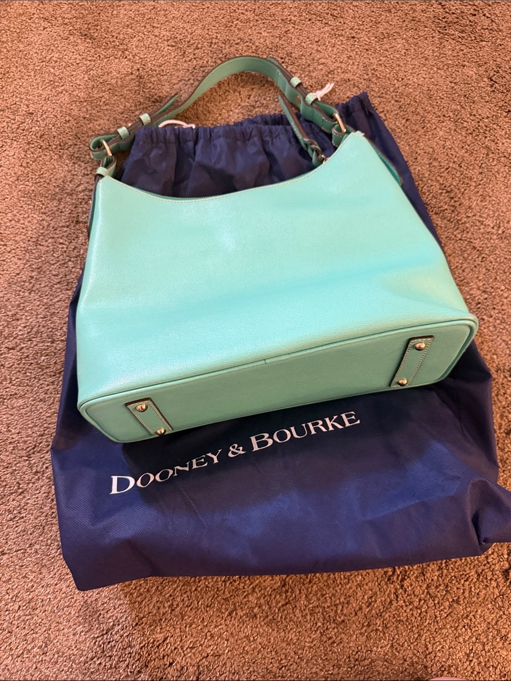 Dooney & Bourke Mint Green Leather Shoulder Bag - Picture 2 of 4